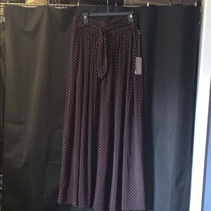 Black w/ red polka dot maxi skirt